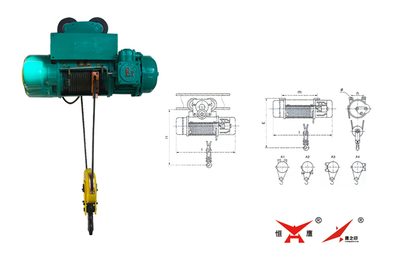 BCD型防爆钢丝绳电动葫芦